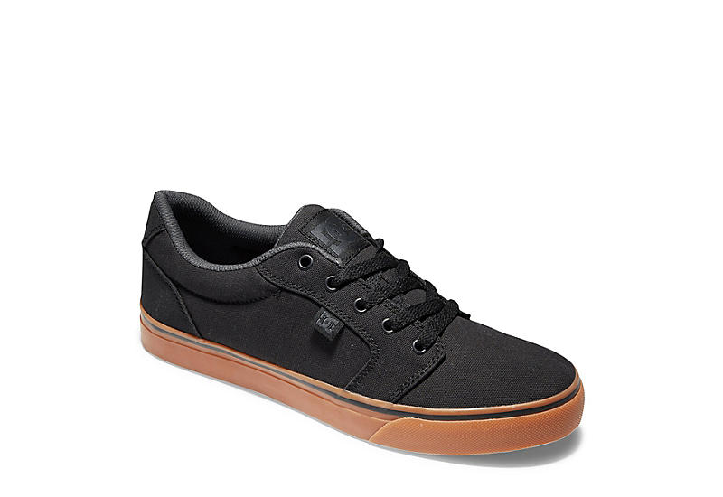 DC Anvil TX M 320040 Mens Gray Canvas Lace Up Athletic Skate Shoes 