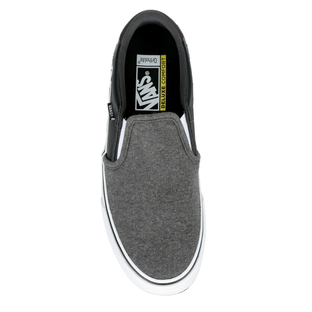 grey slip on vans mens