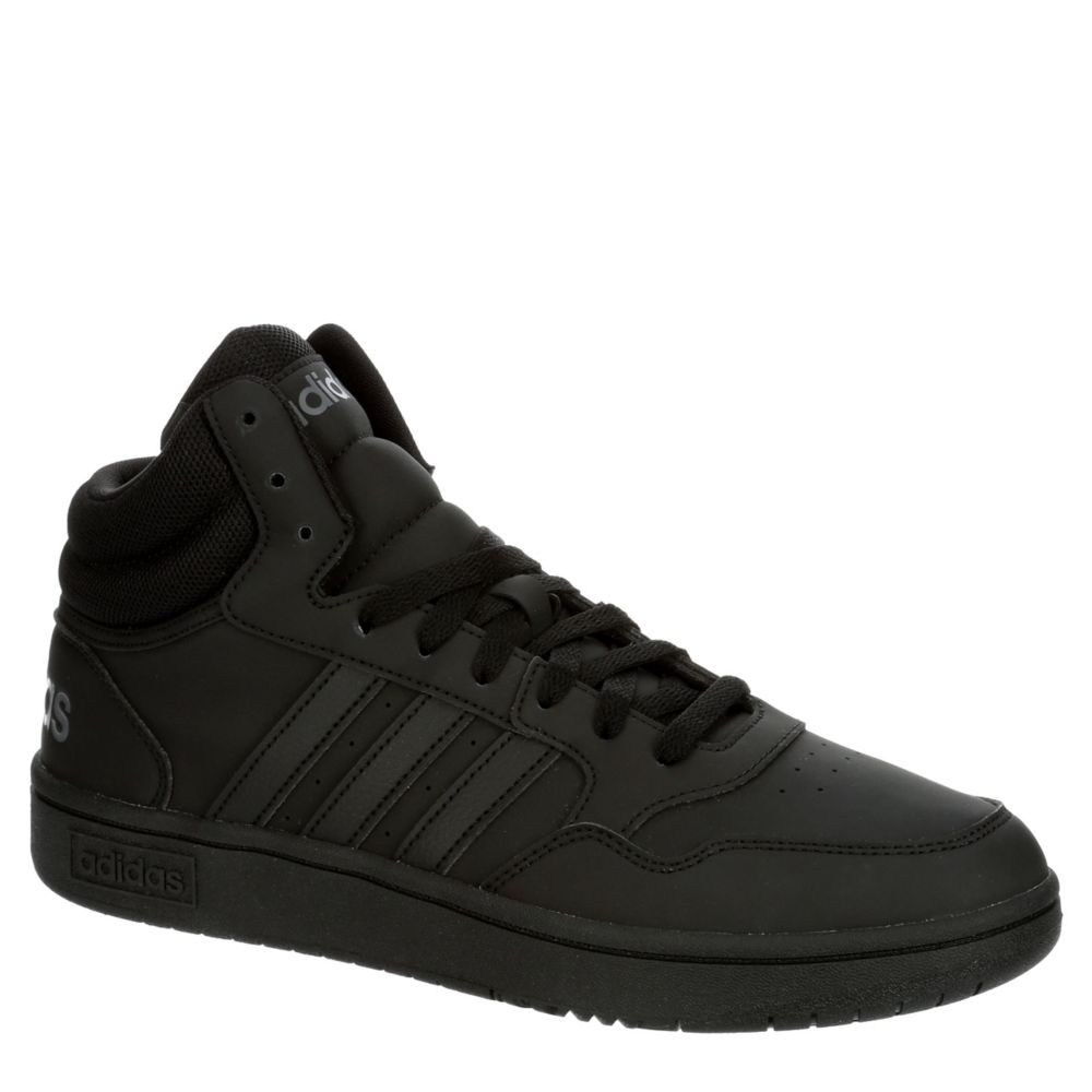 Black Adidas Mens Hoops 3.0 Mid Sneaker | Mens | Rack Room Shoes