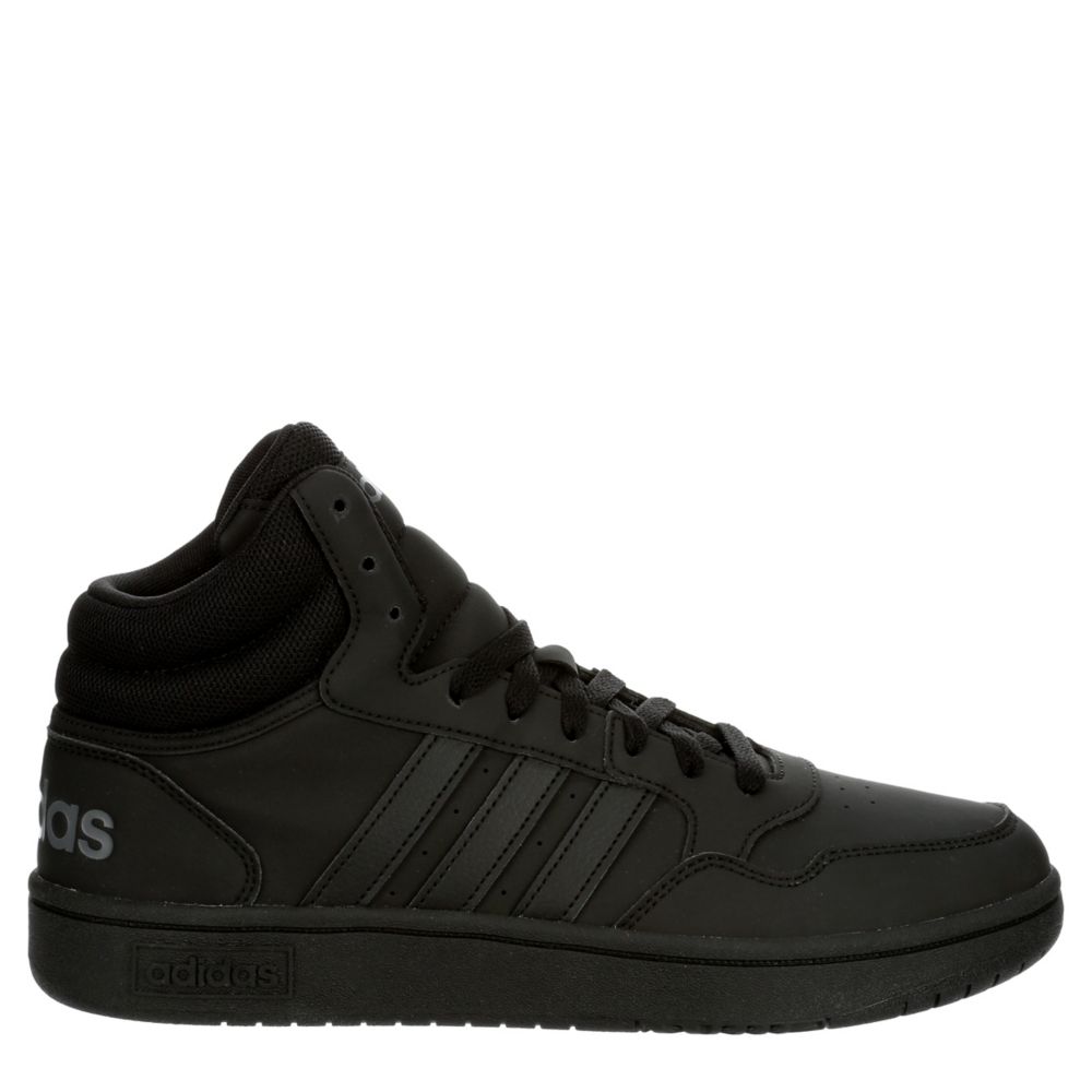 Black Adidas Hoops 3.0 Mid Sneaker | Mens | Rack Room Shoes