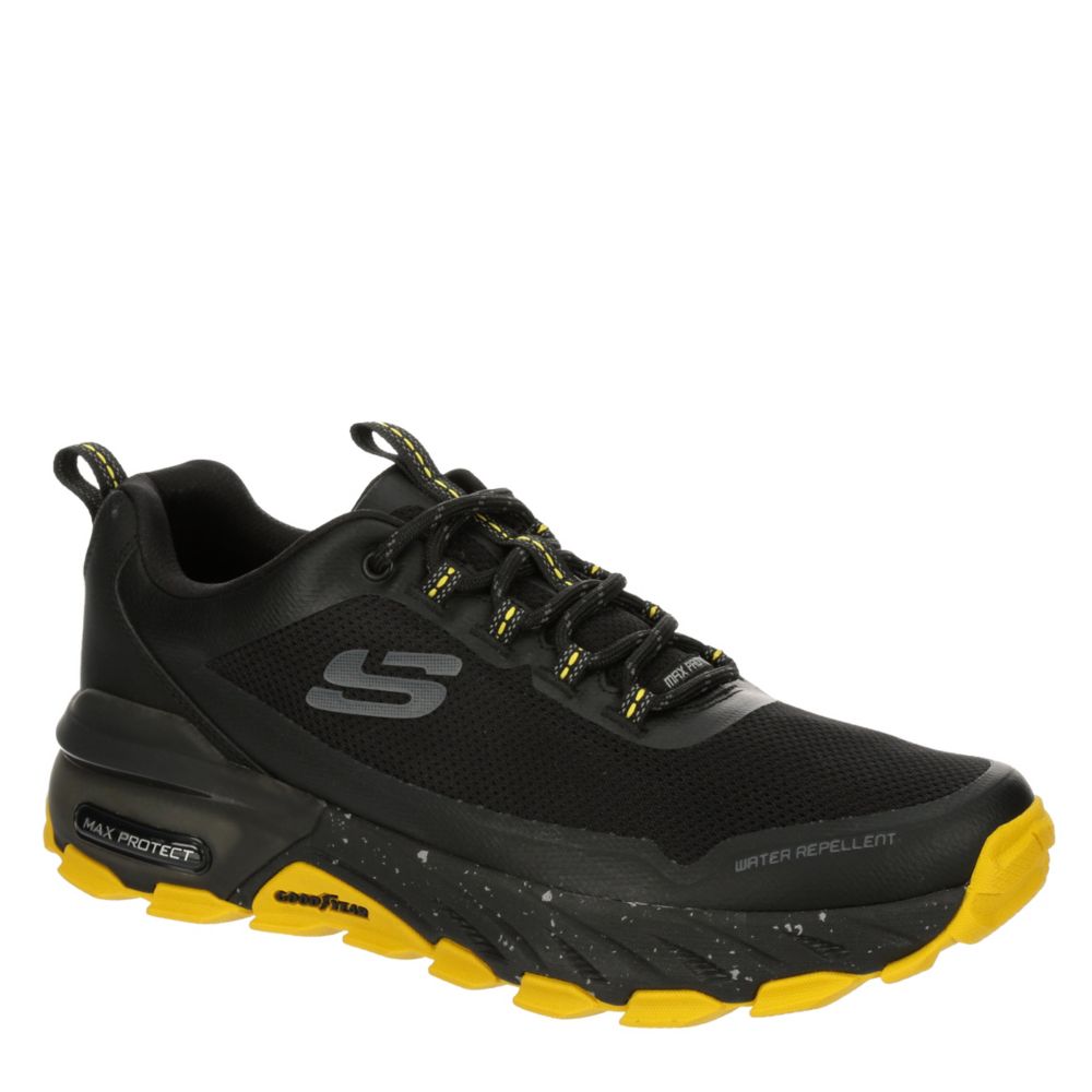 Black Skechers Mens Max Protect Hiking Shoe | Mens Rack Shoes