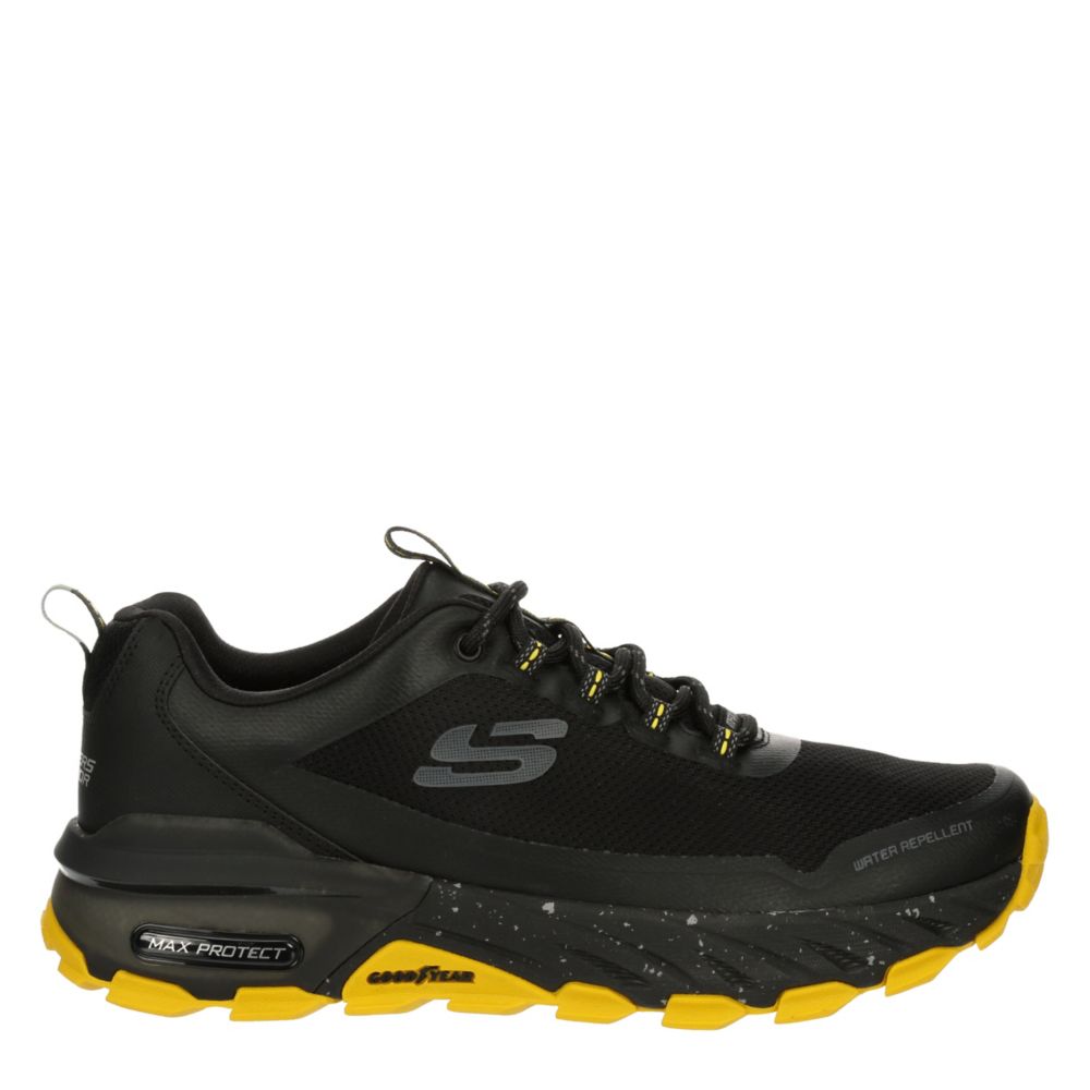 Black Skechers Mens Max Protect Hiking Shoe | Mens Rack Shoes