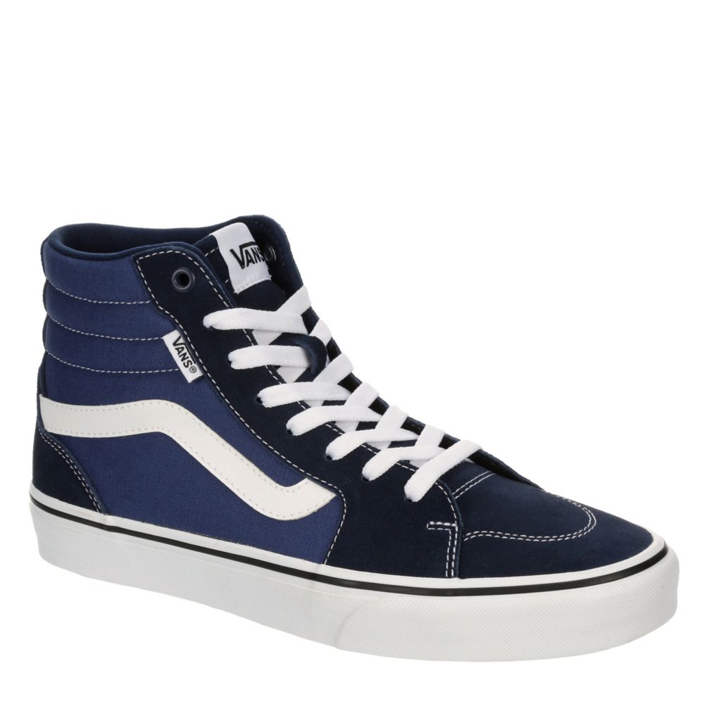 Navy blue high top vans online