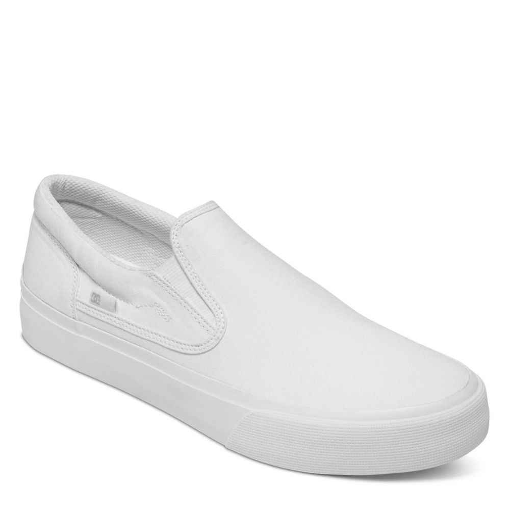 White dc store slip ons