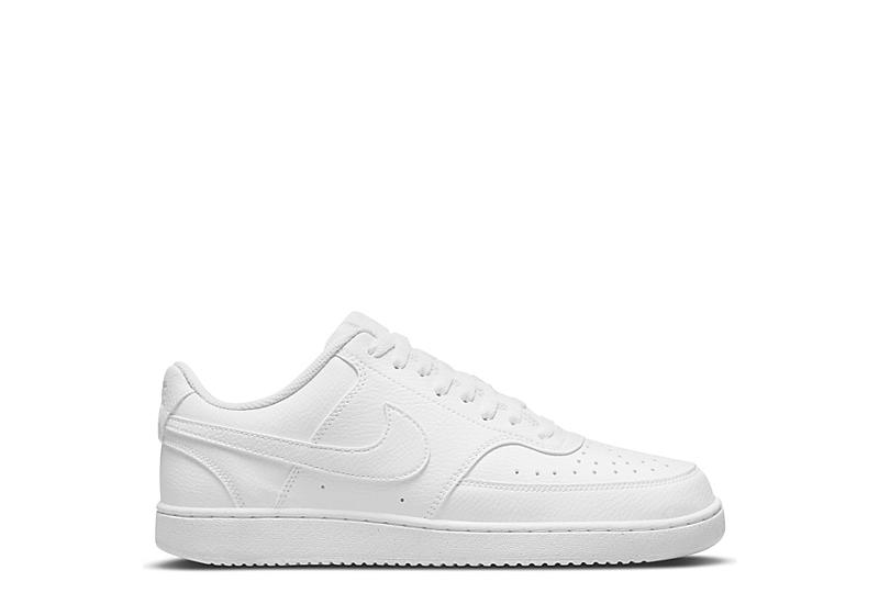 White Nike Mens Court Vision Low Sneaker | White White | Rack Room Shoes