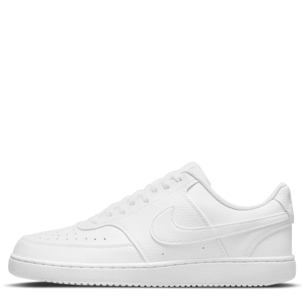 White Nike Mens Court Vision Low Sneaker | White White | Rack Room Shoes