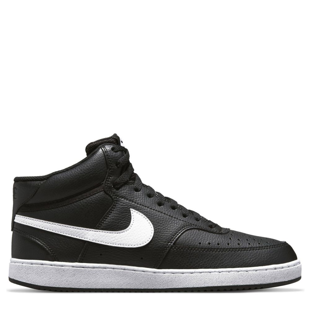 Black Mens Court Vision Mid Sneaker | Nike | Rack Room Shoes