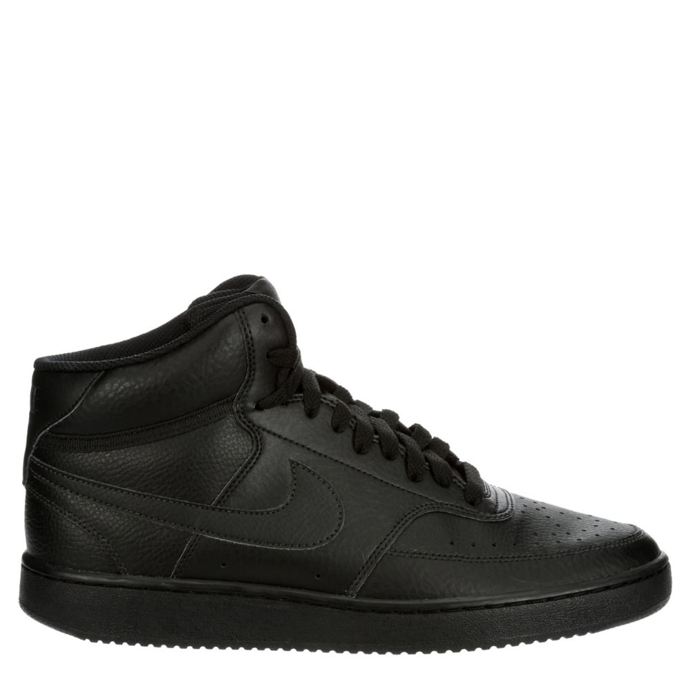 Black Nike Mens Court Vision Mid Sneaker | Mens | Rack Shoes