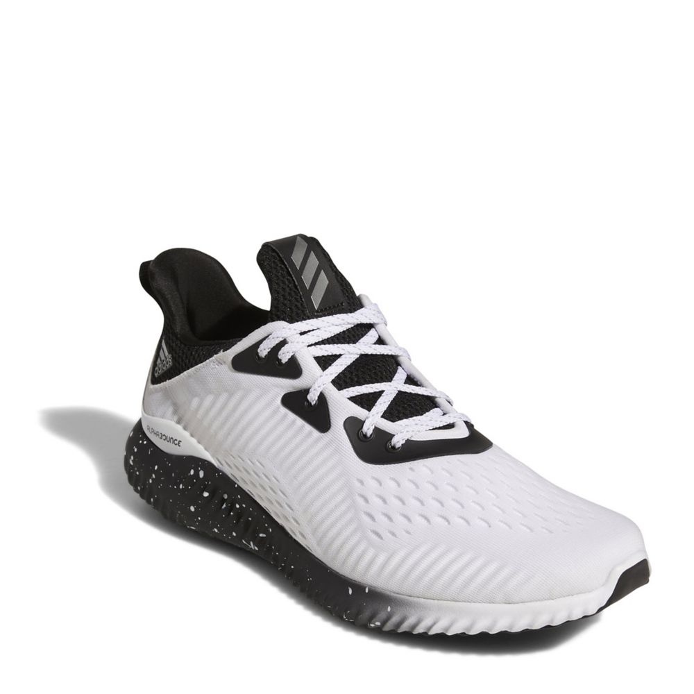 White Adidas Mens Alphabounce Running Shoe Rack Room Shoes