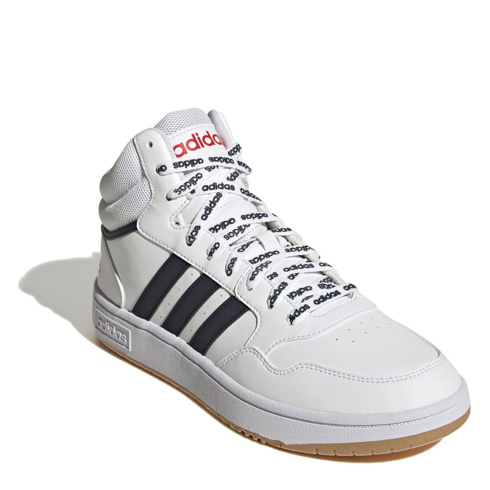 Adidas Men's Hoops 3.0 Low Classic Vintage Casual Shoes in White/Footwear White Size 10.0