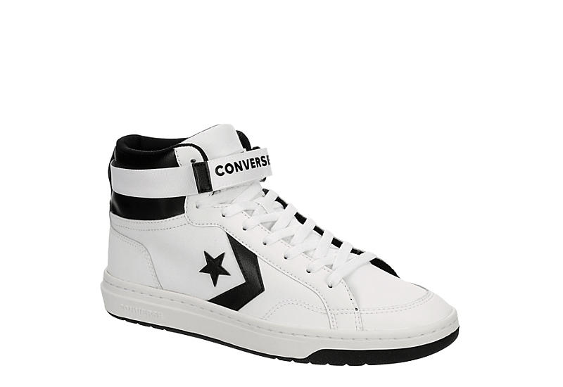 White Converse Mens Pro Blaze Strap Sneaker | Black & White | Rack Room  Shoes