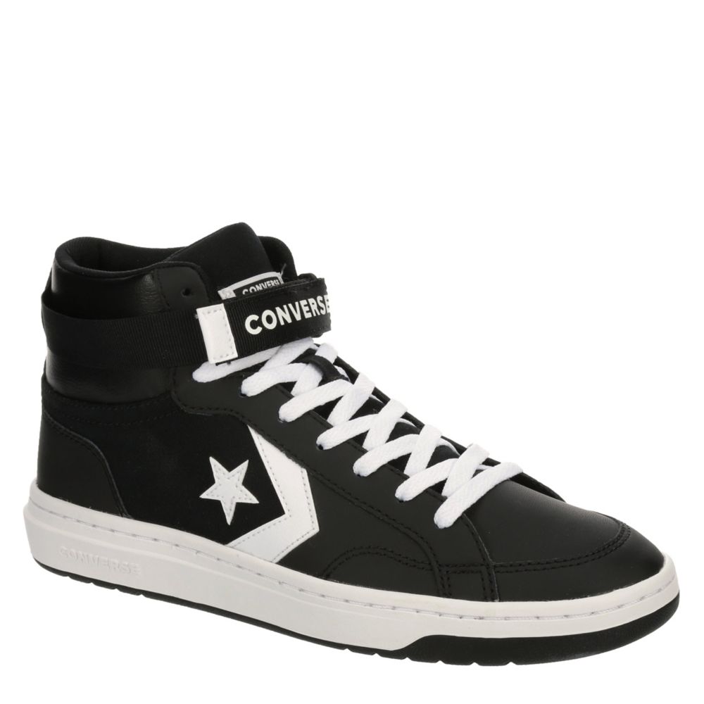 Converse Mens Pro Blaze Strap Sneaker | Black White | Rack Room Shoes