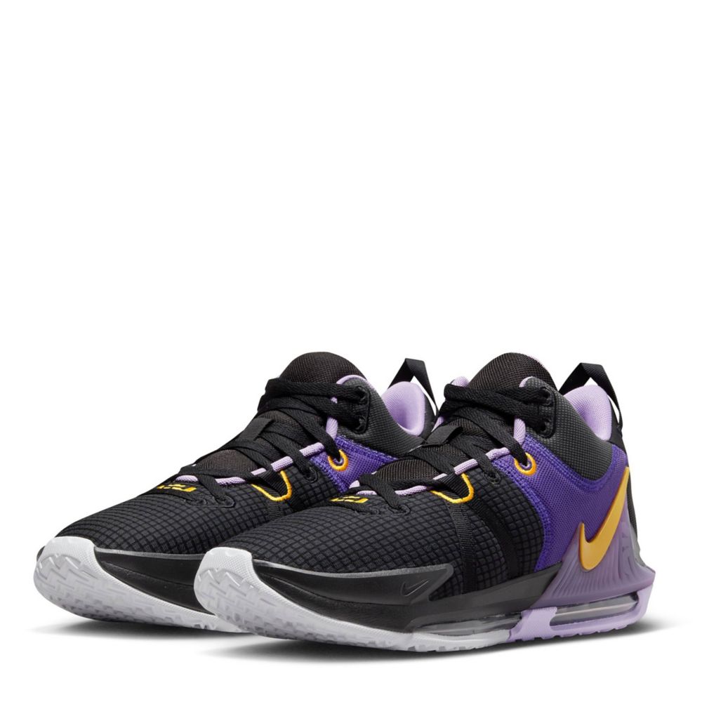 Nike LeBron Witness 7 Basketball Shoes, Men's, Purple/Yellow/White