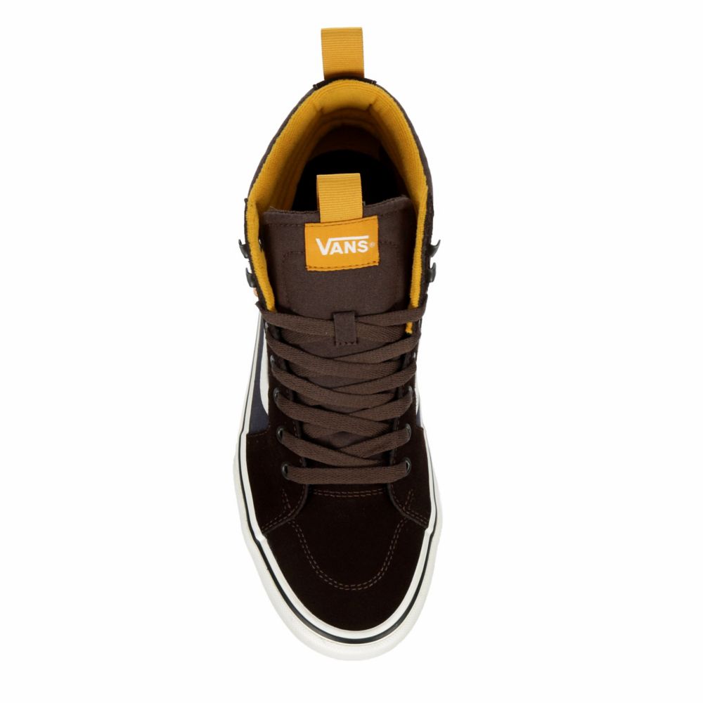 Brown Mens Filmore High Vans | Sneaker Rack Top | Room Shoes Vansguard