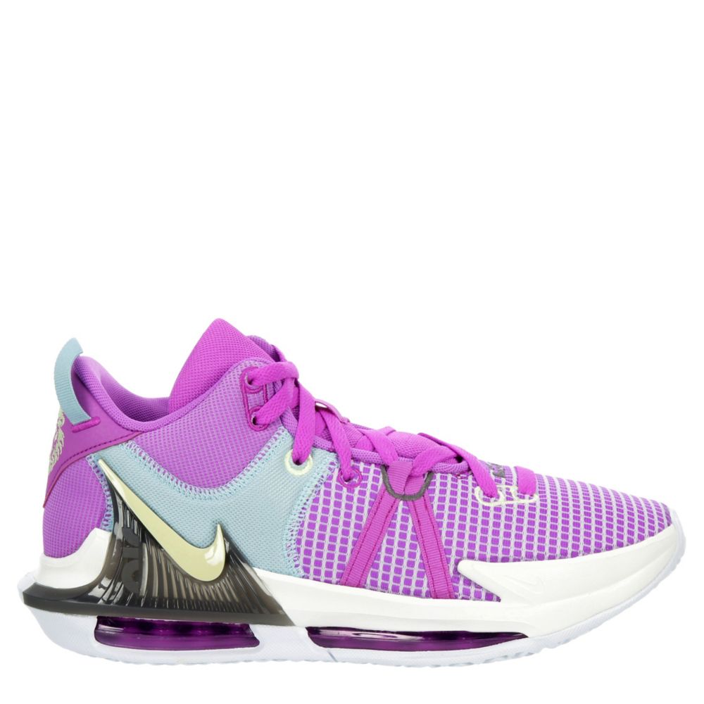 Lebron purple sale and white shoes