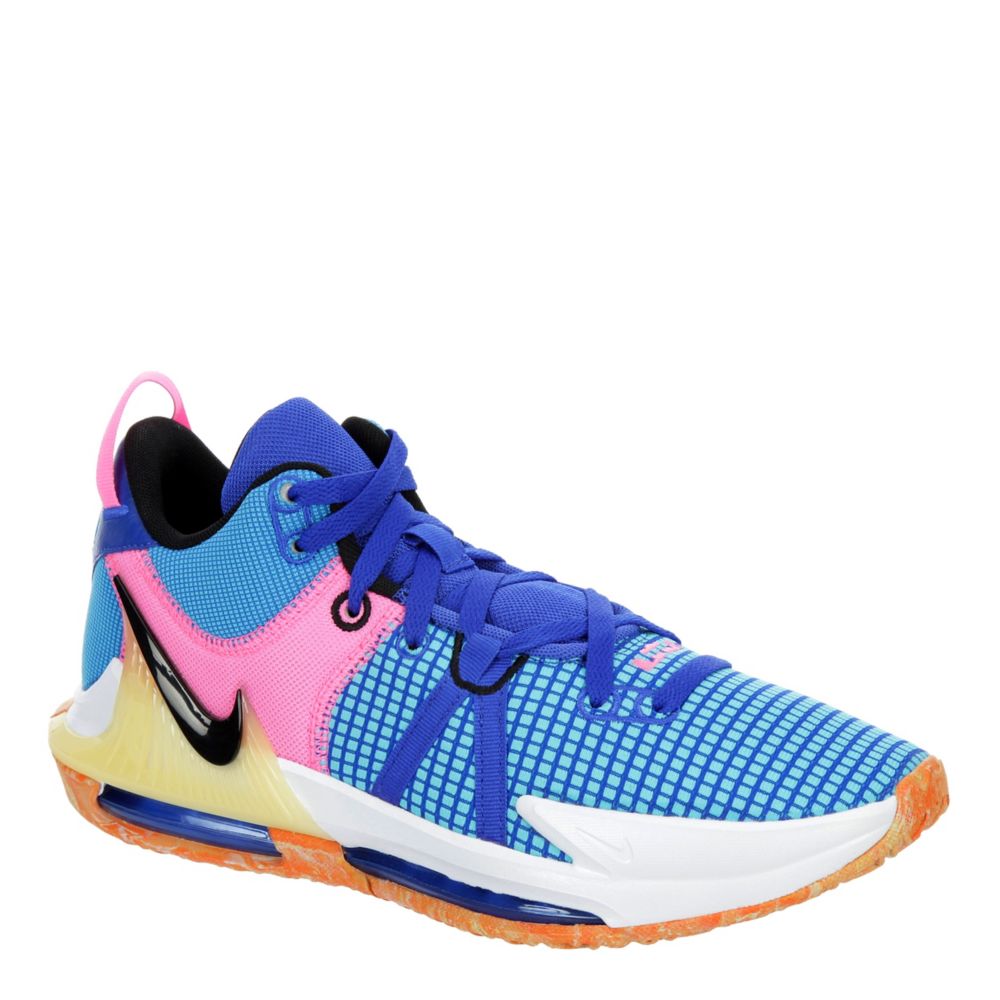 Blue Nike Mens Lebron 7 Basketball | Color Pop | Rack Room Shoes