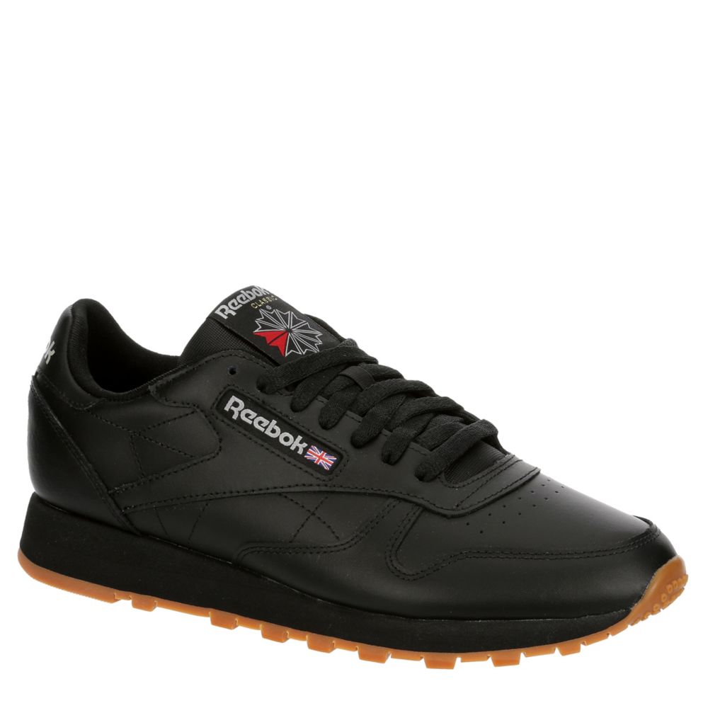 Black Mens Classic Leather Sneaker Reebok Rack Room Shoes