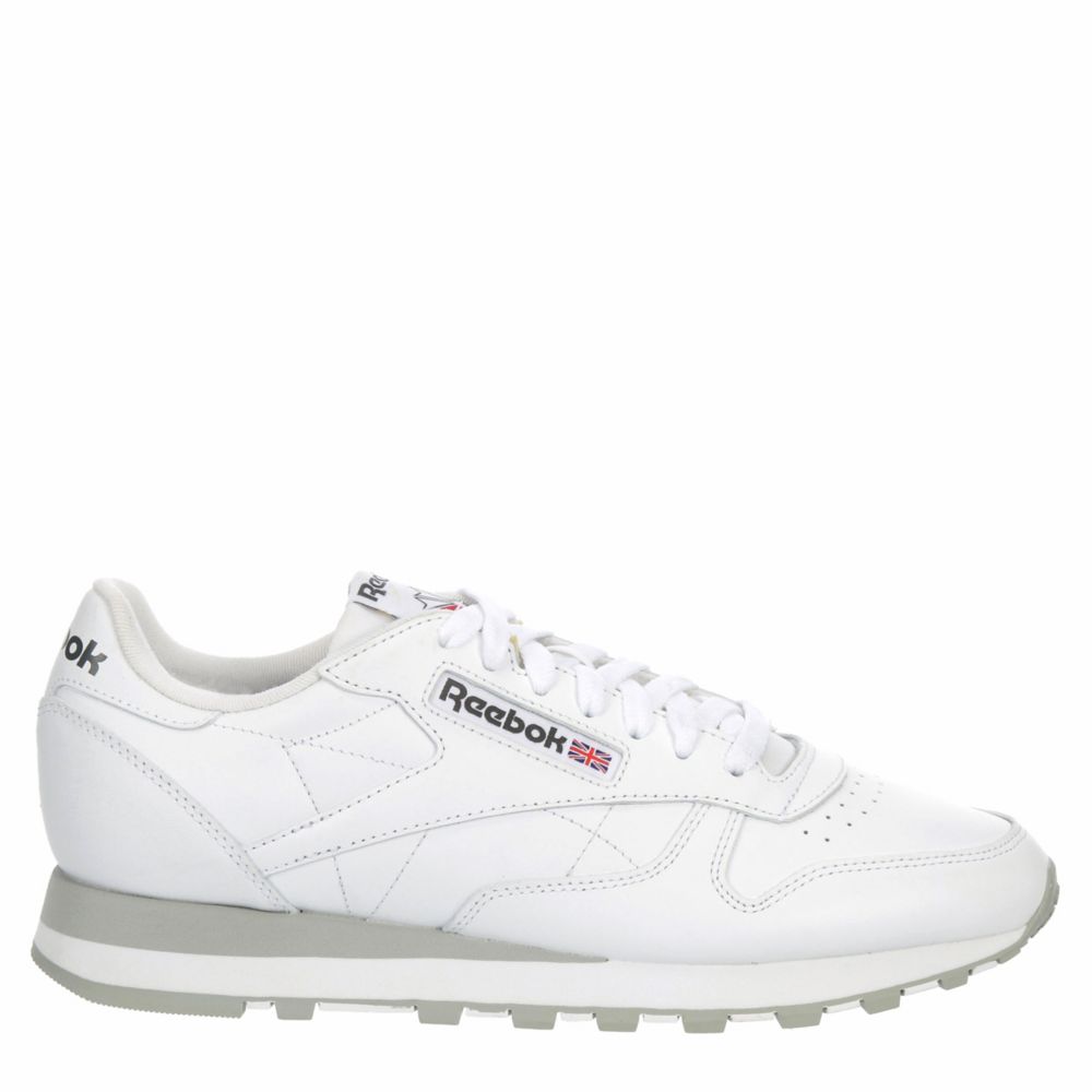 White Mens Classic Leather Sneaker | Athletic & | Rack Shoes