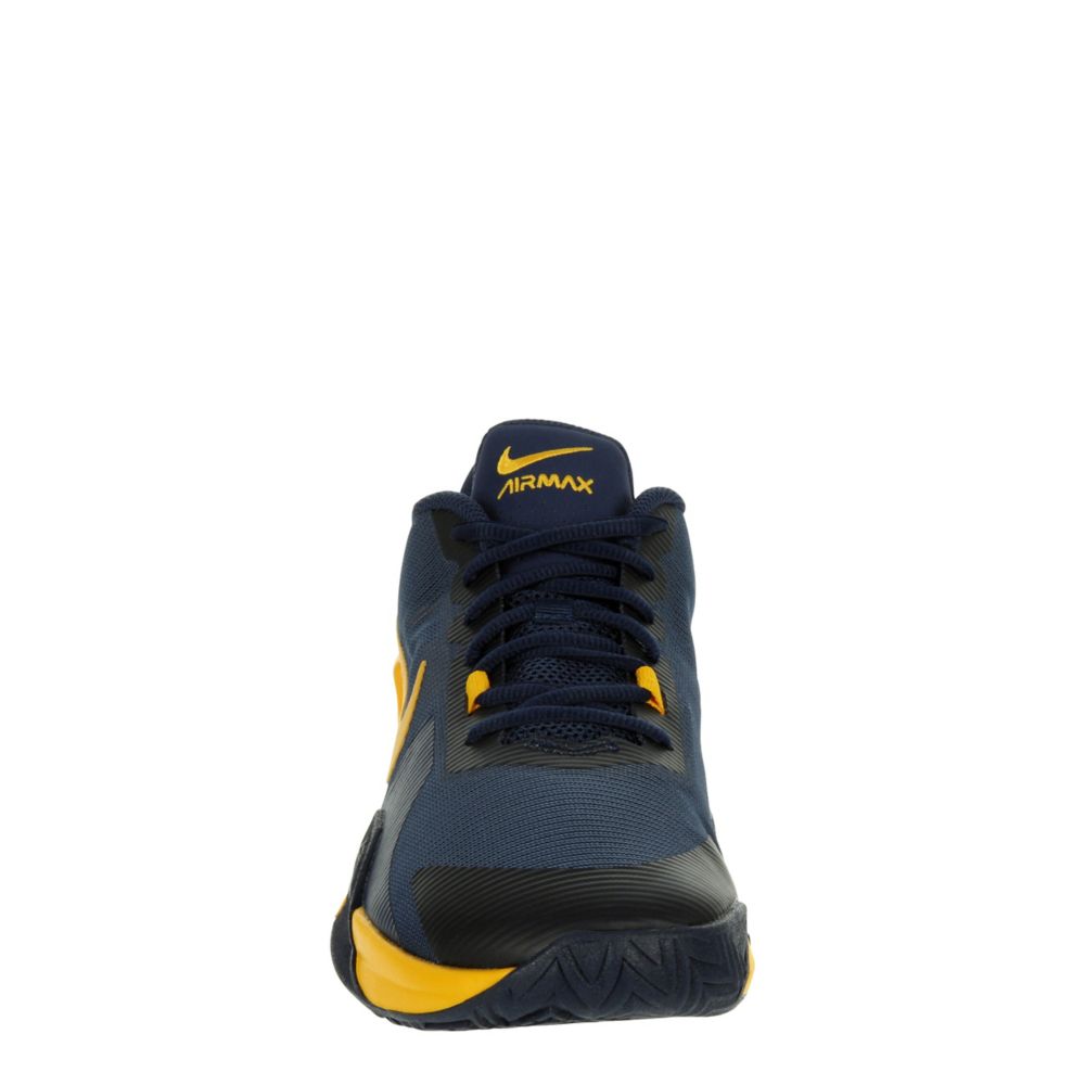 Nike black and on sale yellow basketball shoes