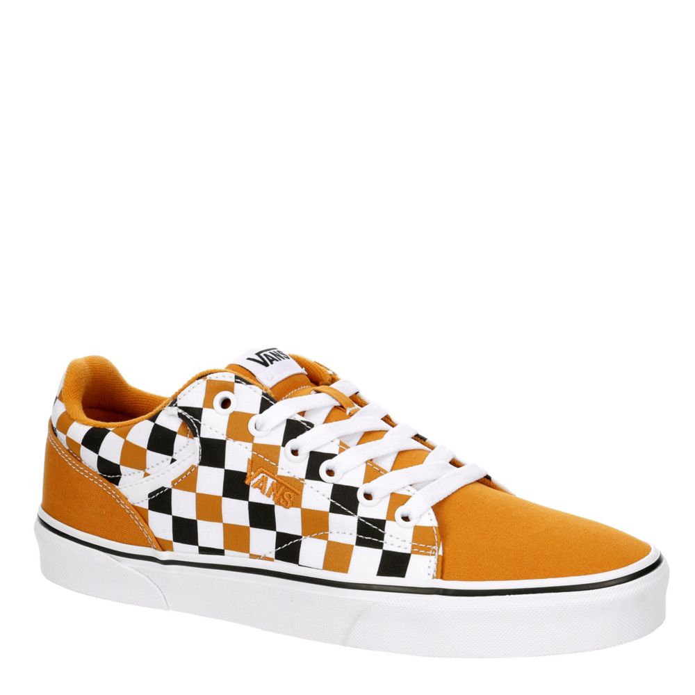 Vans Classic Slip On Checkerboard Men Yellow White Skate Shoe Casual  Trainers