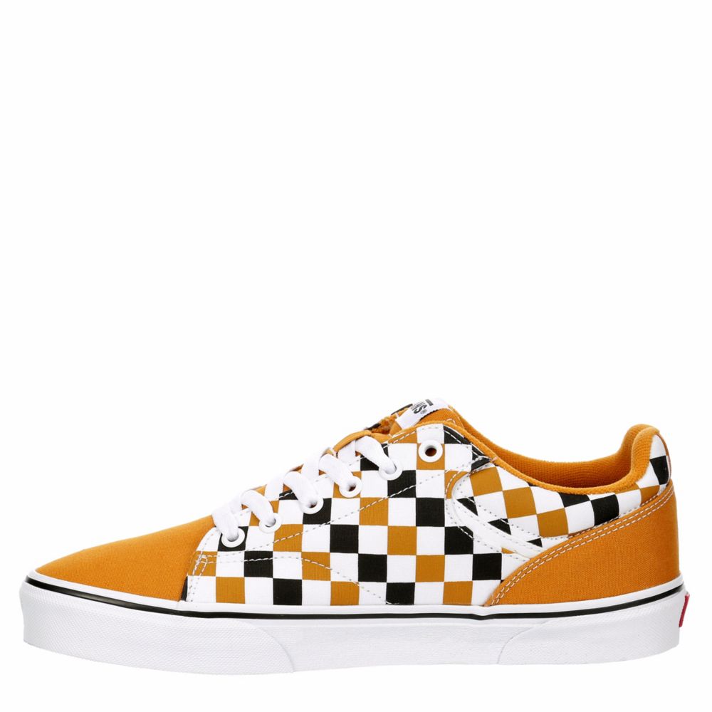Vans, Shoes, Checkered Mustard Yellow Lace Up Vans