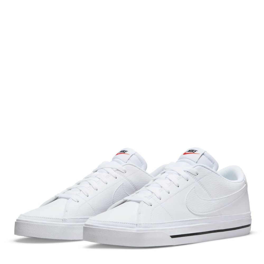 White Nike Mens Court Legacy Low Sneaker | Athletic & Sneakers | Rack ...