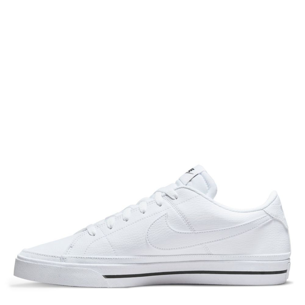 White Nike Mens Court Legacy Low Sneaker | Athletic & Sneakers | Rack ...