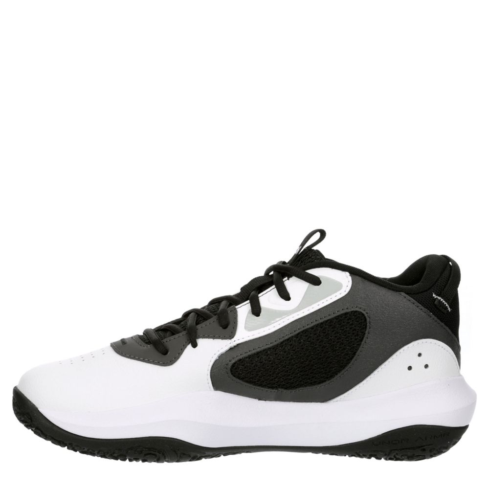 Grey Under Armour Mens Lockdown 6 Basketball Shoe Rack Room Shoes
