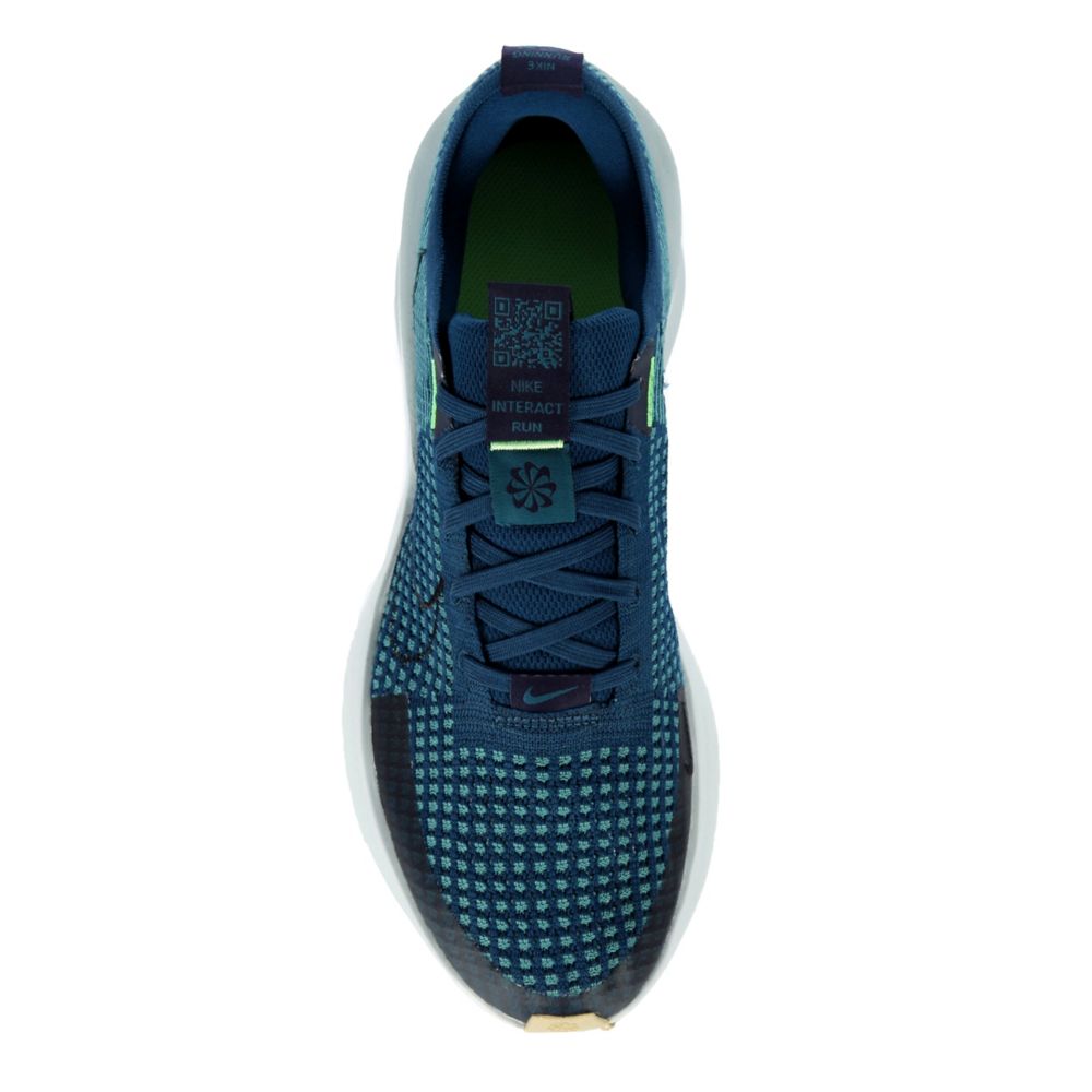 Blue Nike Mens Flyknit Interact Run Running Shoe | Athletic & Sneakers ...