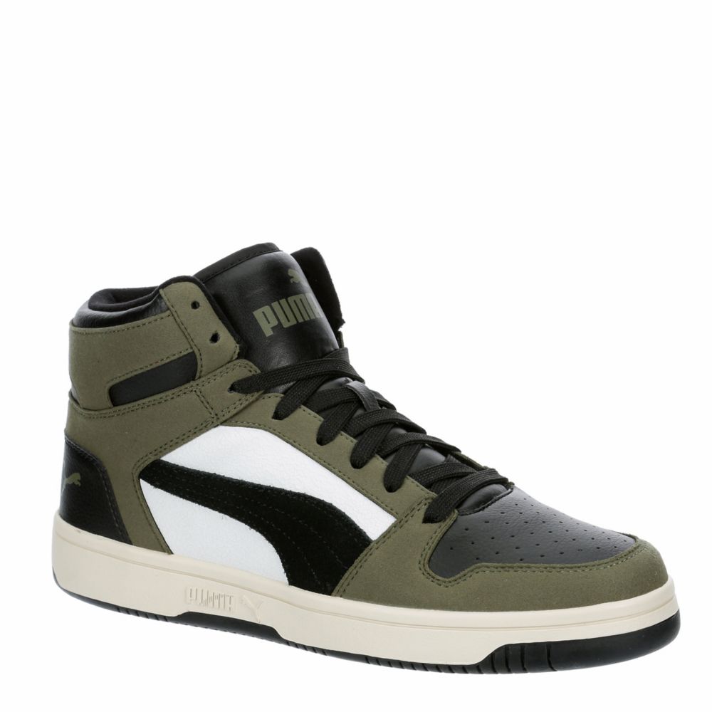 PUMA MENS REBOUND MID SNEAKER OLIVE