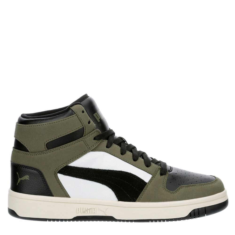 Olive Puma Mens Rebound Mid Sneaker Rack Room Shoes