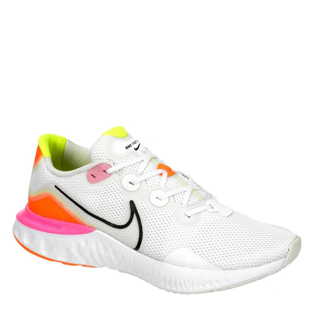 nike renew run white orange