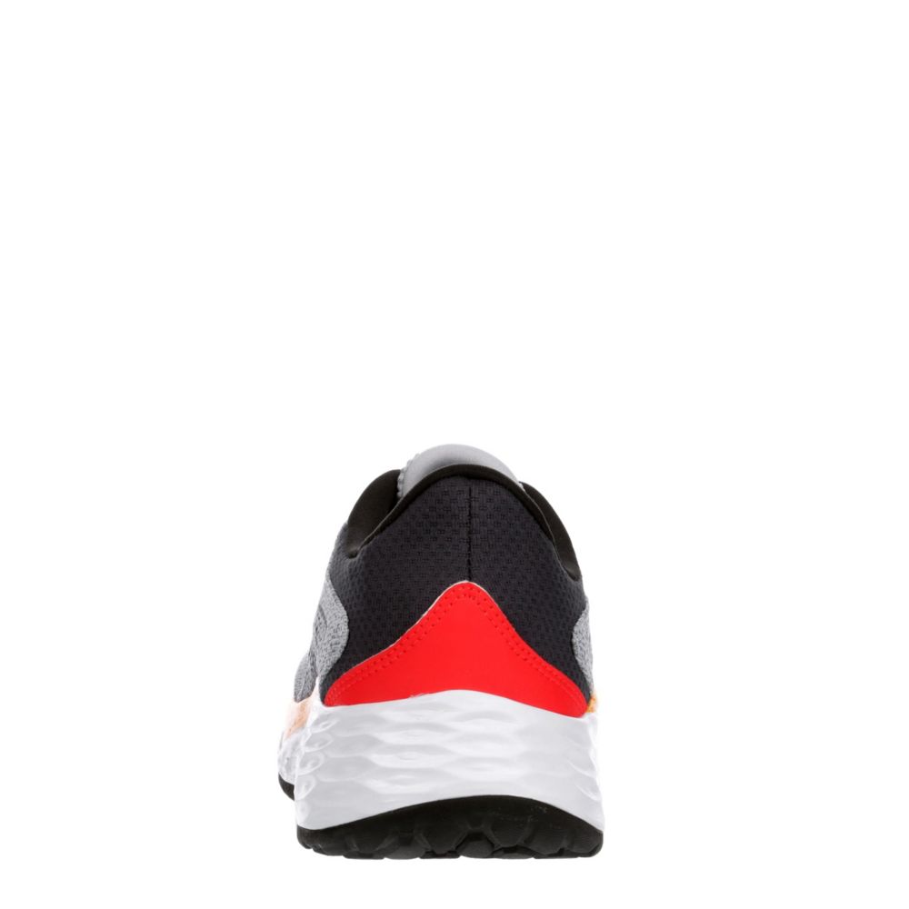 new balance men's fresh foam evare shoes grey with red