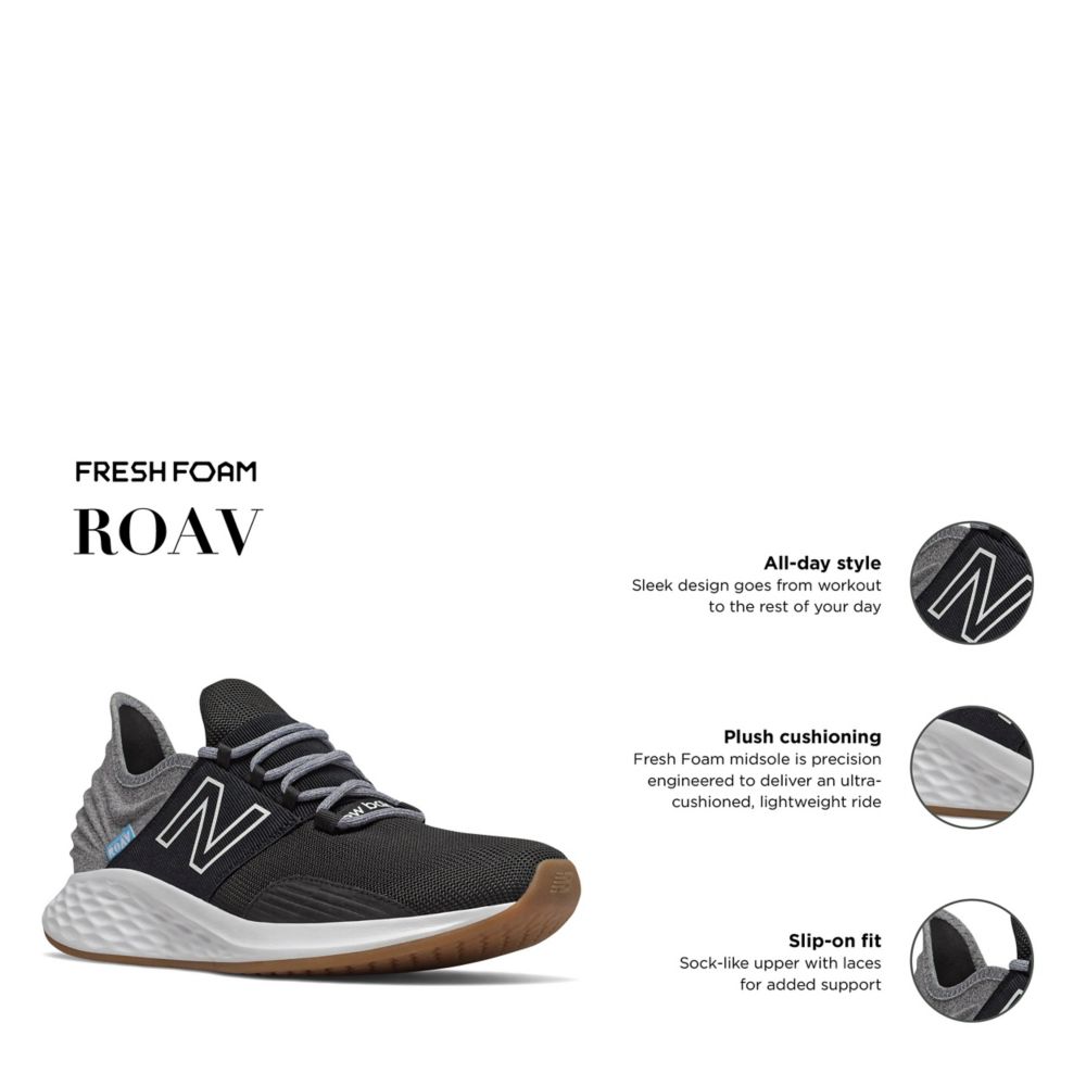 vesícula biliar estrecho a lo largo Black New Balance Mens Fresh Foam Roav Running Shoe | Mens | Rack Room Shoes