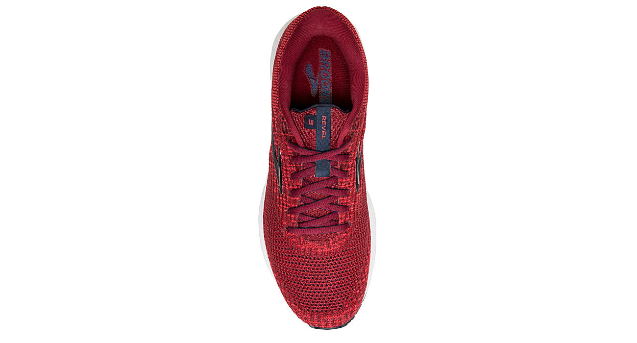 Red Brooks Mens Revel 3 Running Shoe | Athletic | Rack ...