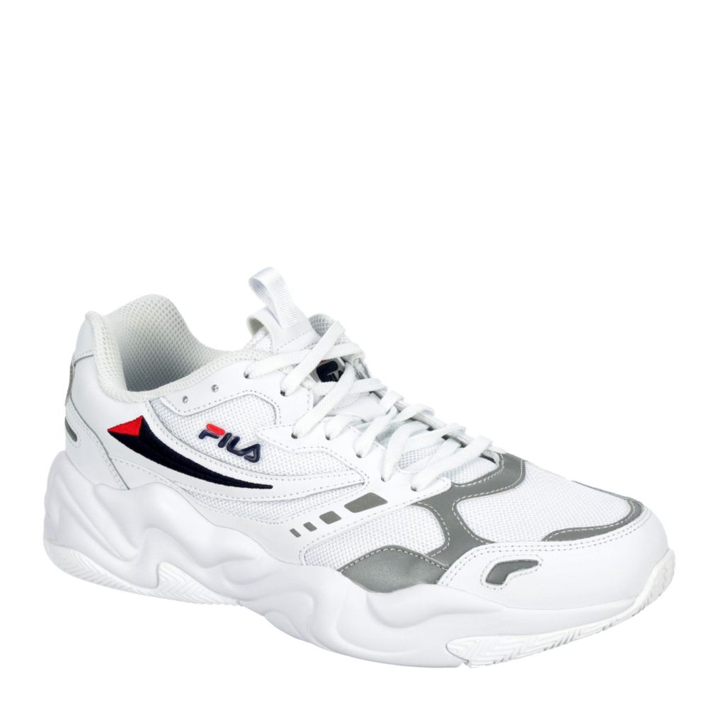 fila mens white tennis shoes