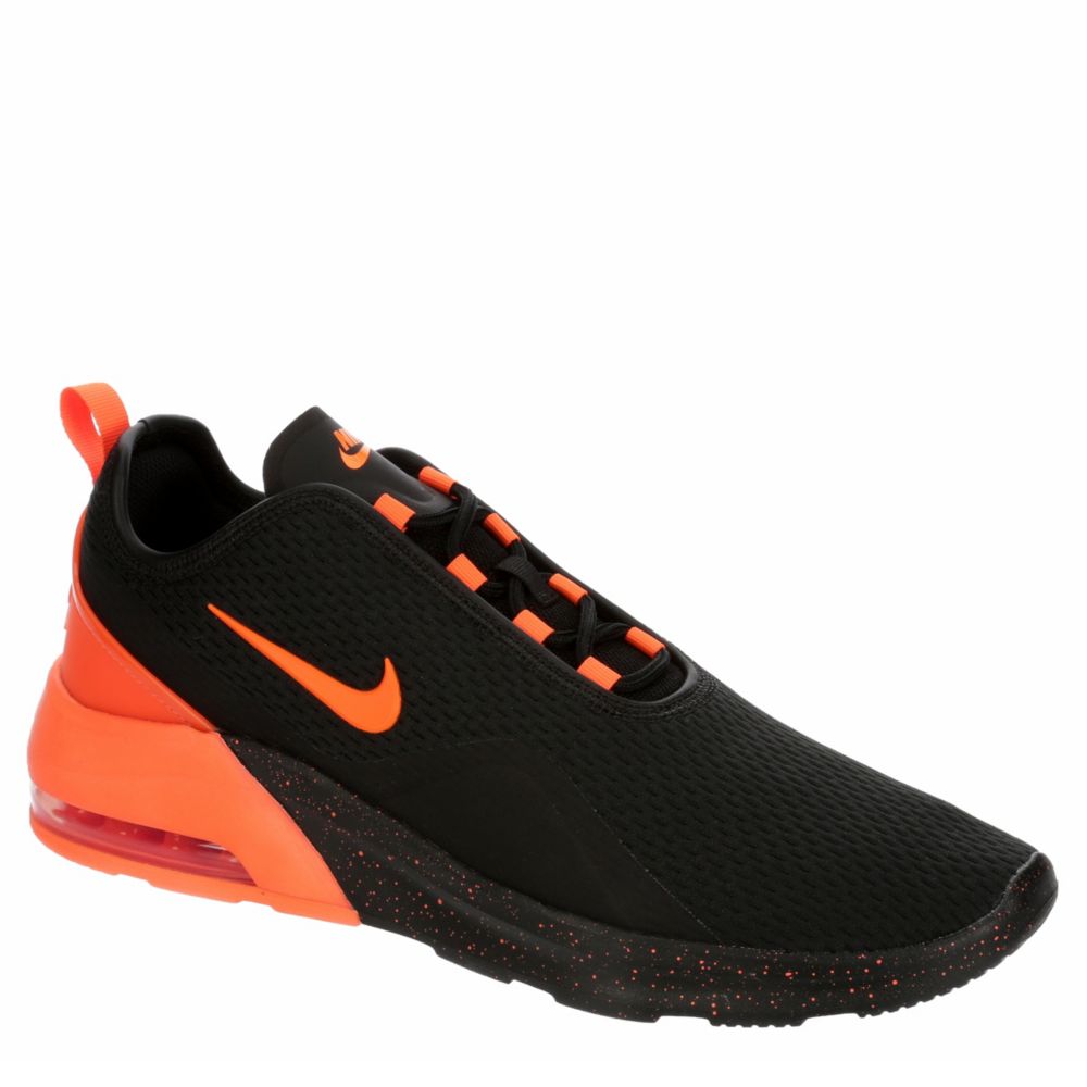 nike air max motion 2 black and orange