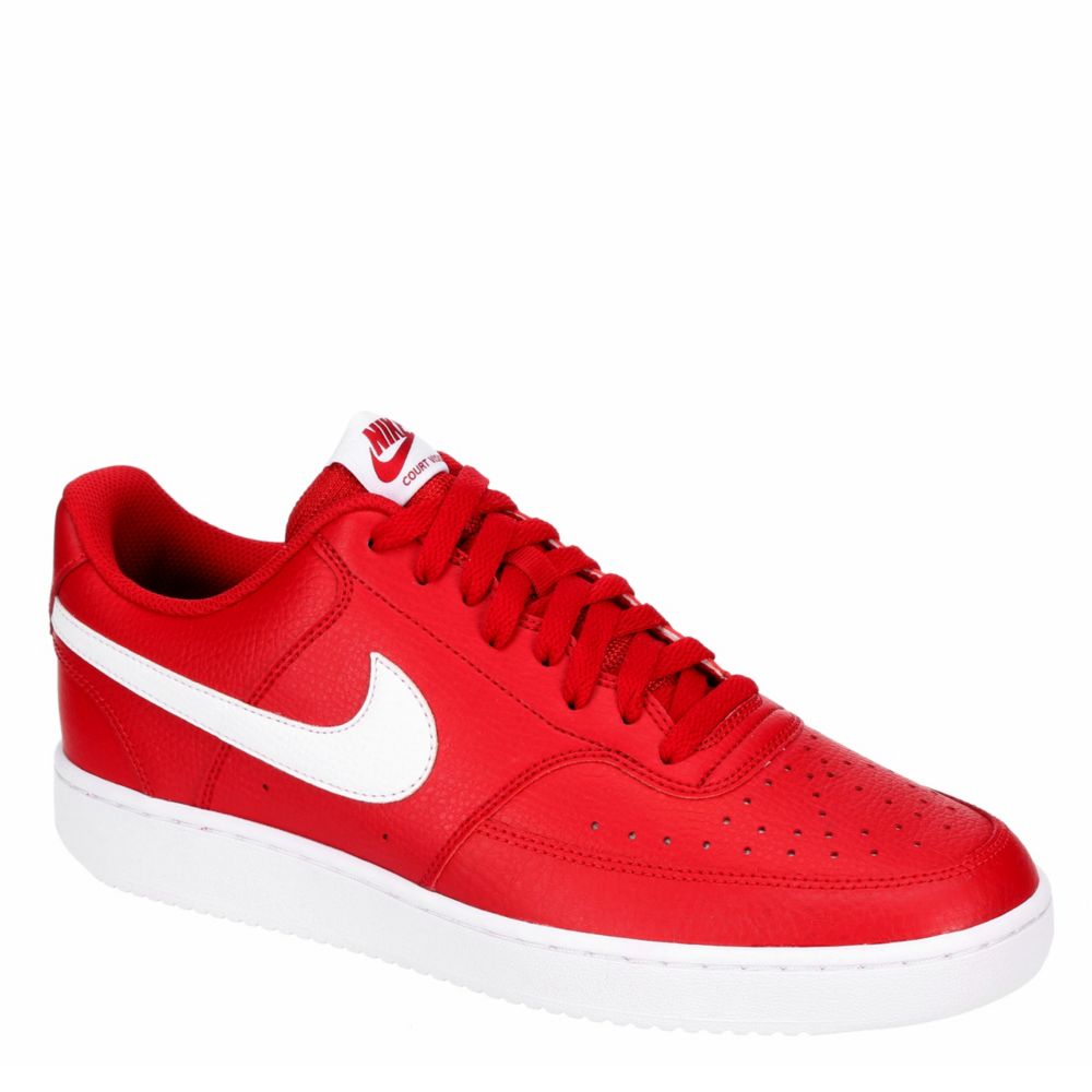Red Nike Mens Court Vision Low Sneaker 