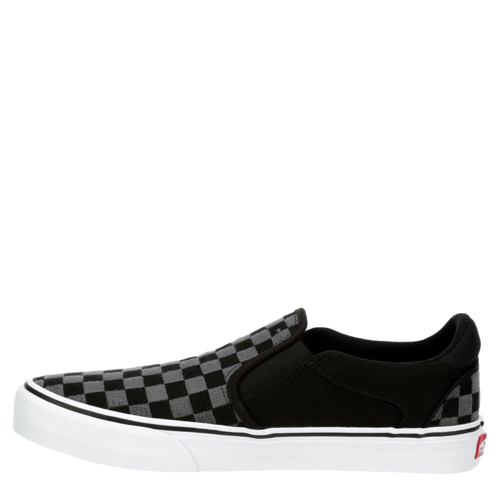 Vans Mens Asher Deluxe Slip On Sneaker - Black