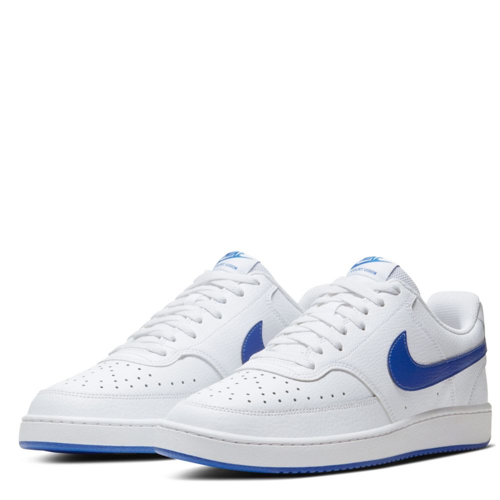 mens blue and white nike shoes