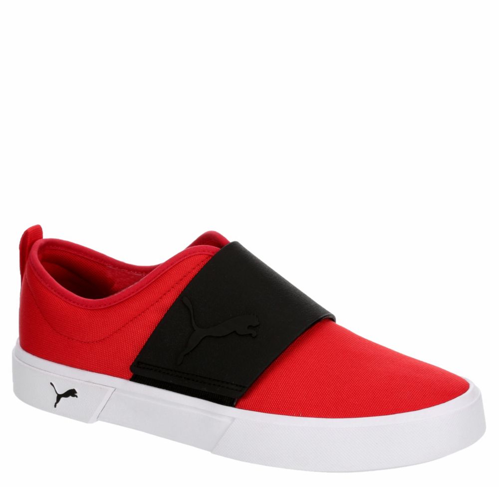 red slip on sneaker