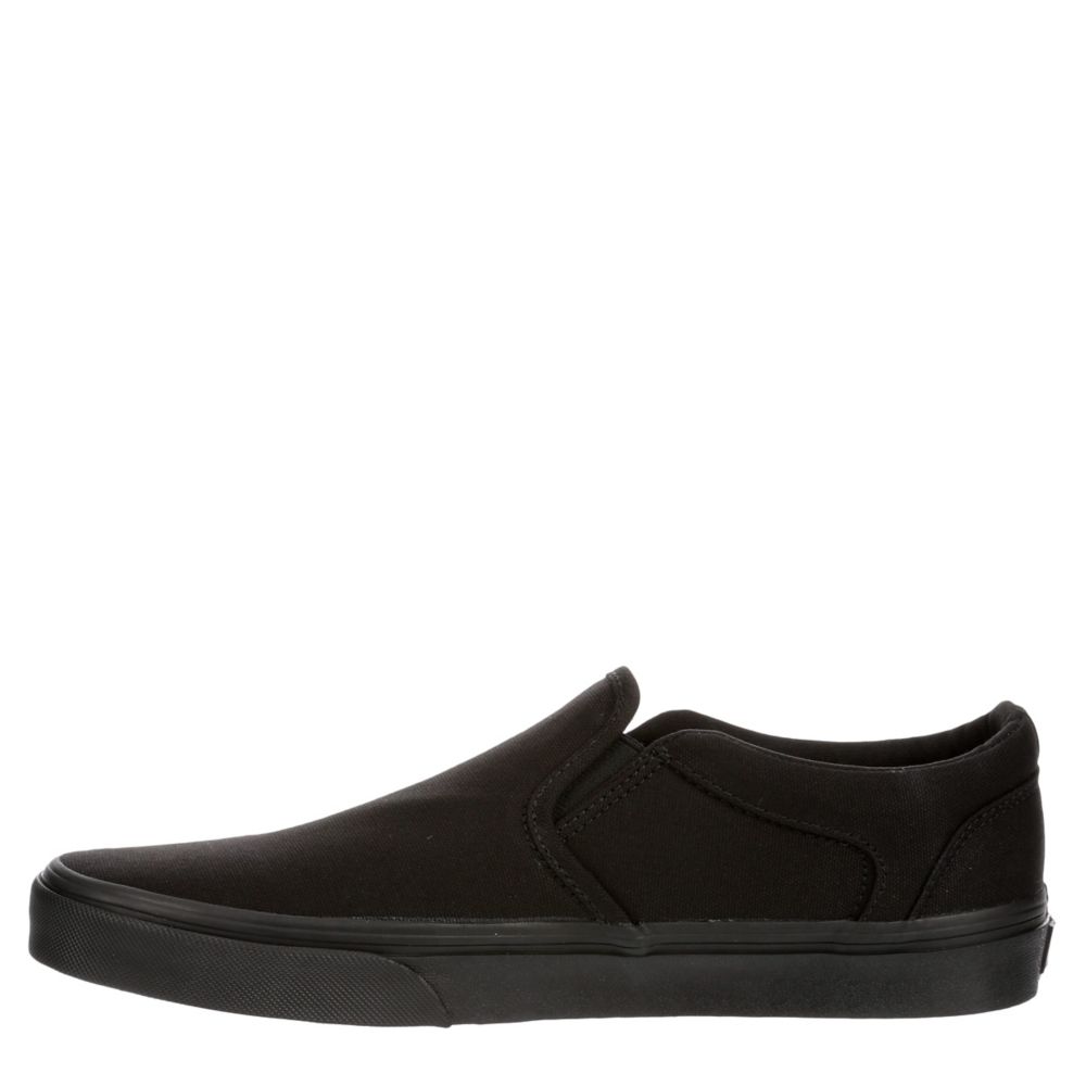 mens all black slip on vans