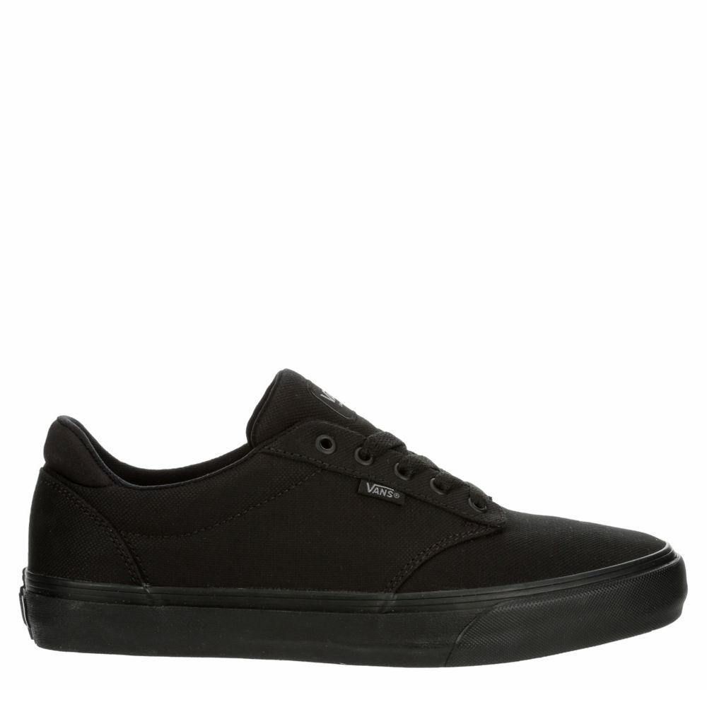 Leather vans mens outlet black