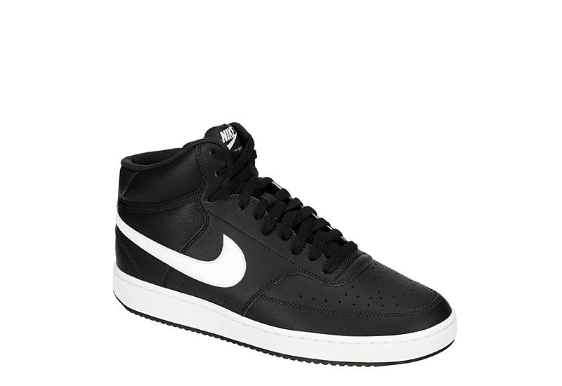idiom narrow Pinpoint Black Nike Mens Court Vision Mid Sneaker | Black & White | Rack Room Shoes