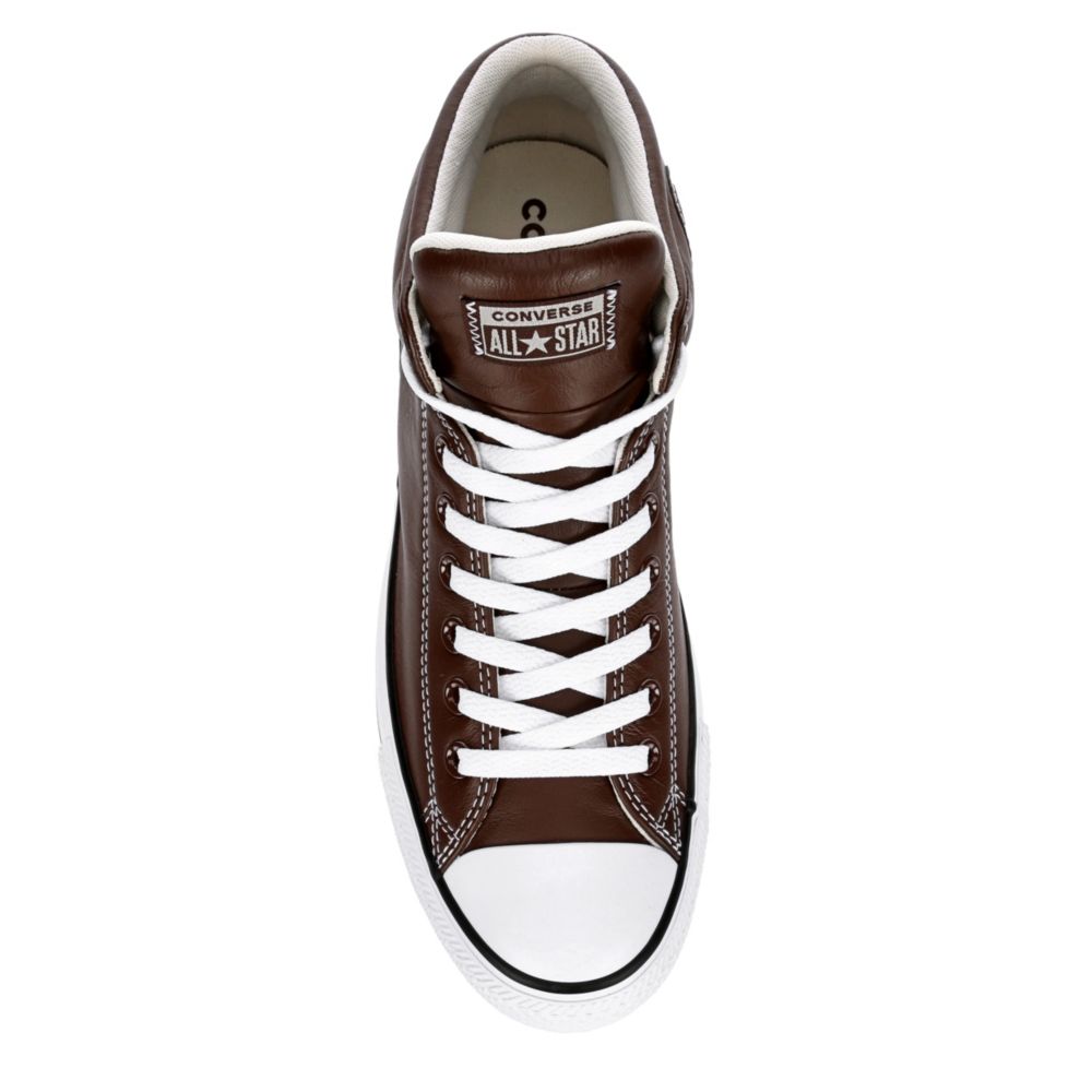 converse men's street leather high top sneaker