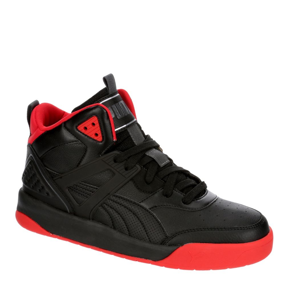 puma black shoes high top