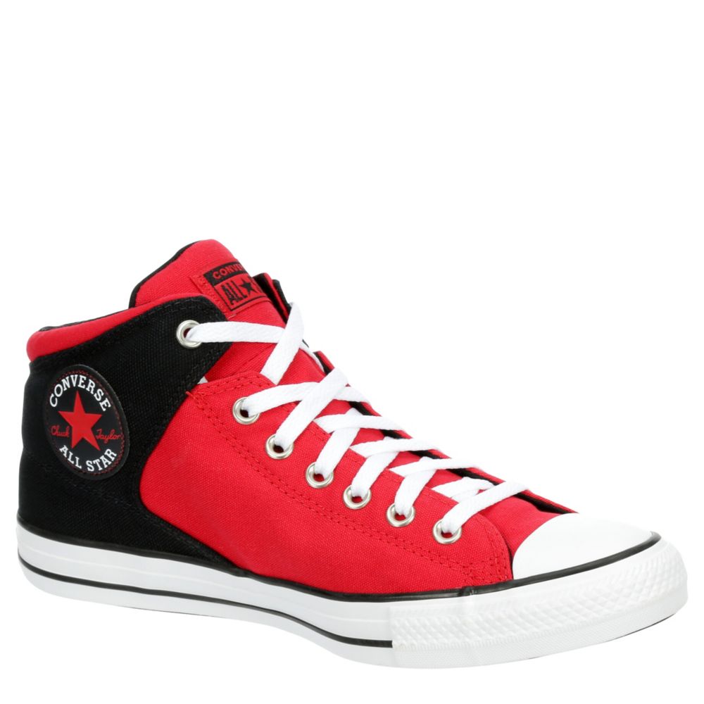 converse red high tops mens