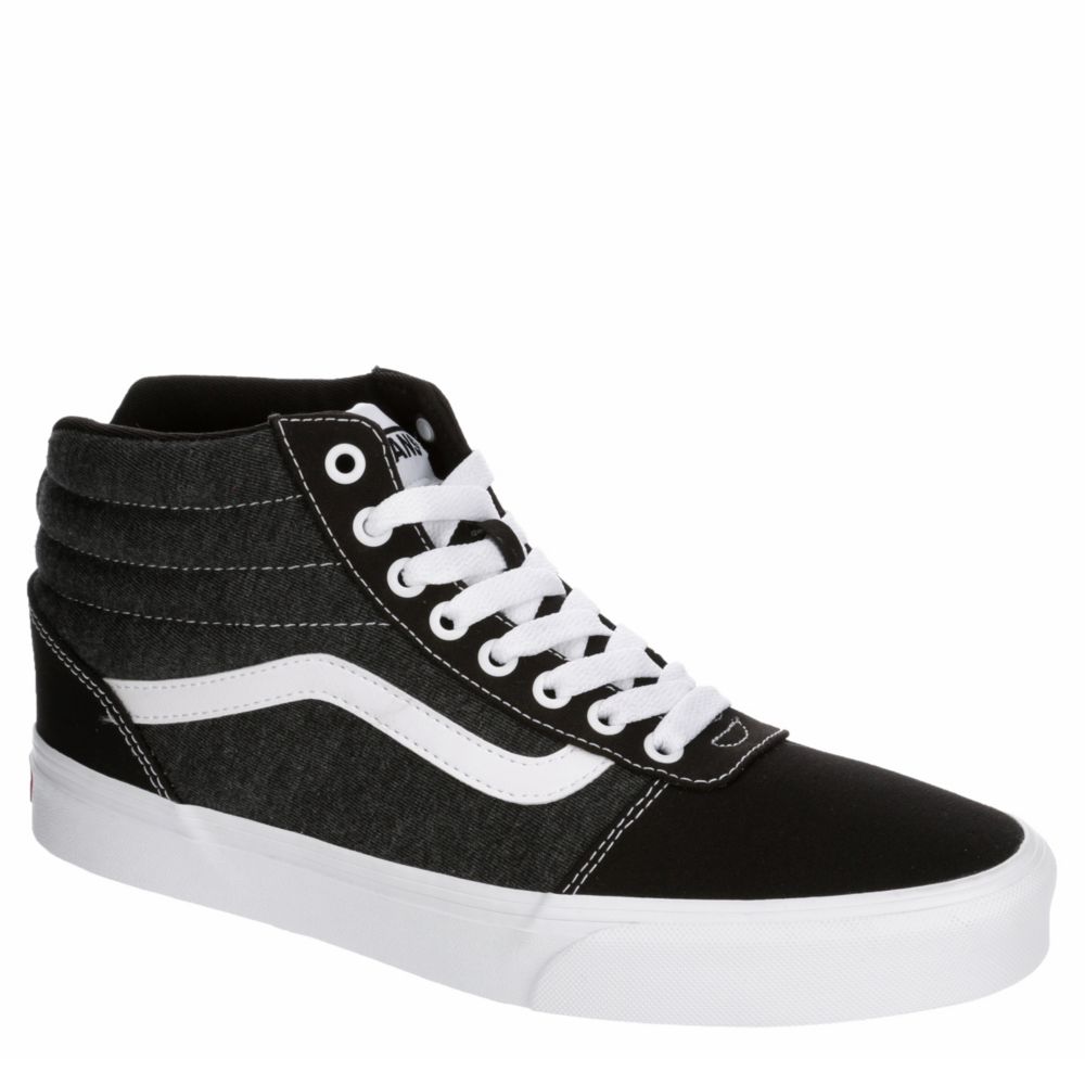 black vans high tops mens