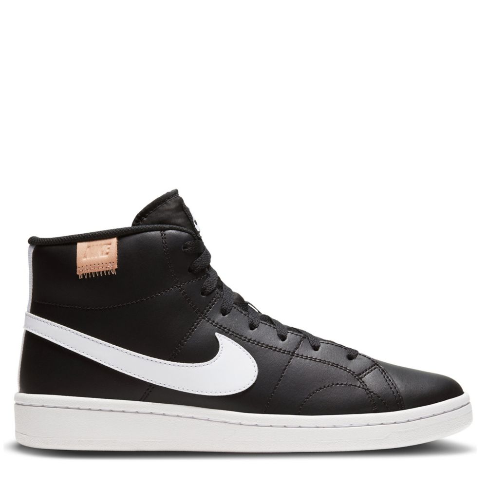 BLACK NIKE Mens Court Royale 2 Mid Sneaker