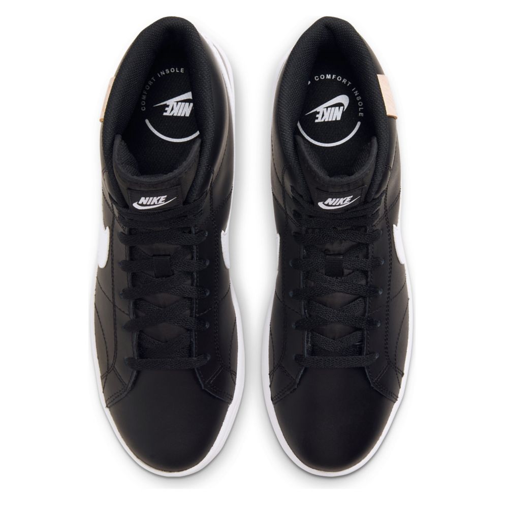 lámpara Sucio Caballero amable Black Nike Mens Court Royale 2 Mid Sneaker | Black & White | Rack Room Shoes